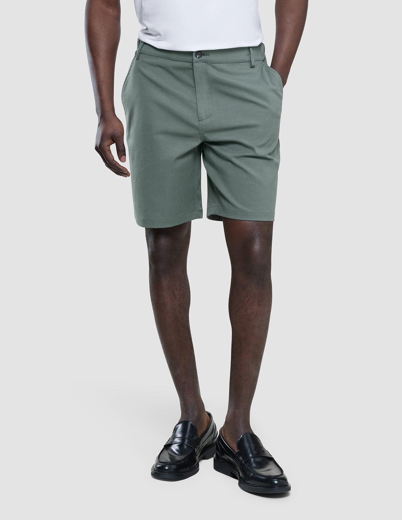 Refine Cotton Shorts Sage Green
